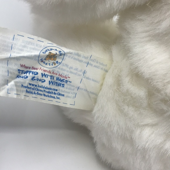 Build A Bear Workshop Plush White Bear With Pink Nose 14” Retired - Picture 6 of 8